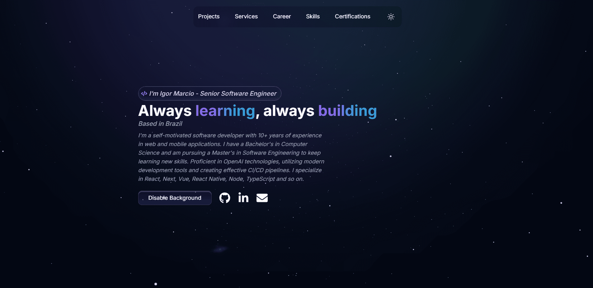 Image of Web portfolio